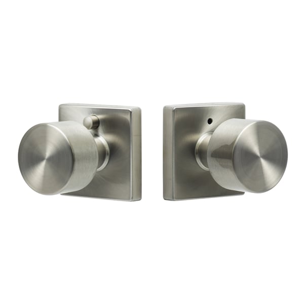 Sure-Loc Hardware Sure-Loc Hardware Bergen Square Privacy Knobset, Satin Stainless BG102-SQ 32D - main